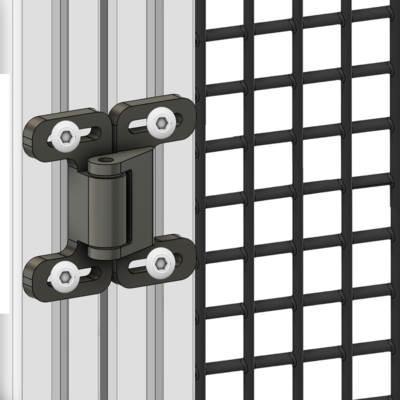 52-130-3 MODULAR SOLUTIONS DOOR PART<BR>30 SERIES DOUBLE BALL CATCH, BLACK W/HARDWARE